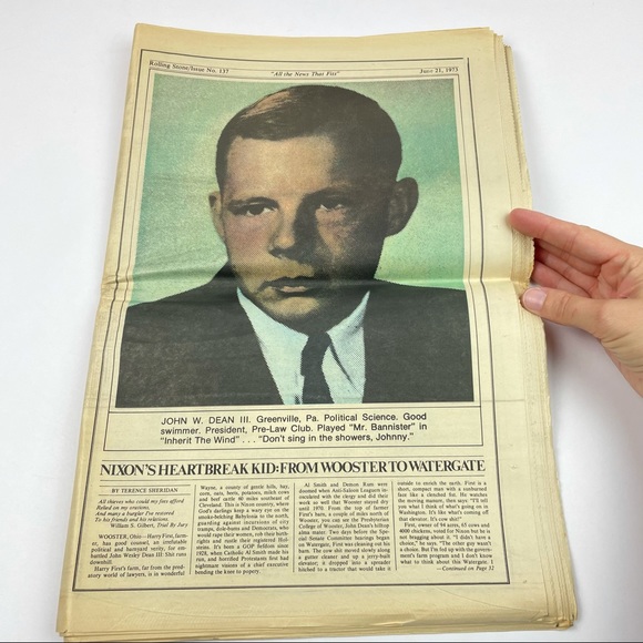 Vintage Rolling Stone Magazine Rod Stewart John Dean June 21, 1973 Music Art - Picture 5 of 5